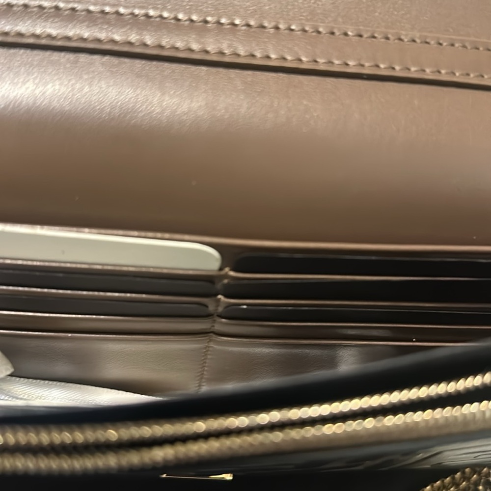 Fendi zucca Brown and Black print crossbody/Clutch with Gold Accent. - Picture 11 of 15
